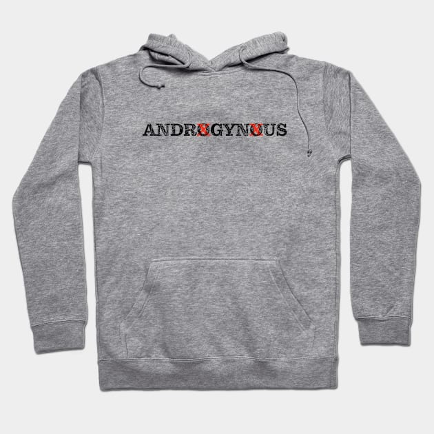 Androgynous Black / Red Hoodie by Fresh Fly Threads